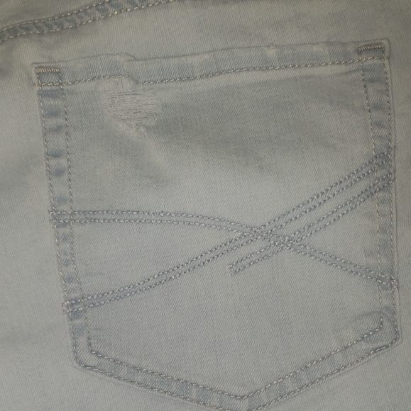 Light Washed Ripped Jean Shorts - Picture 3 of 3